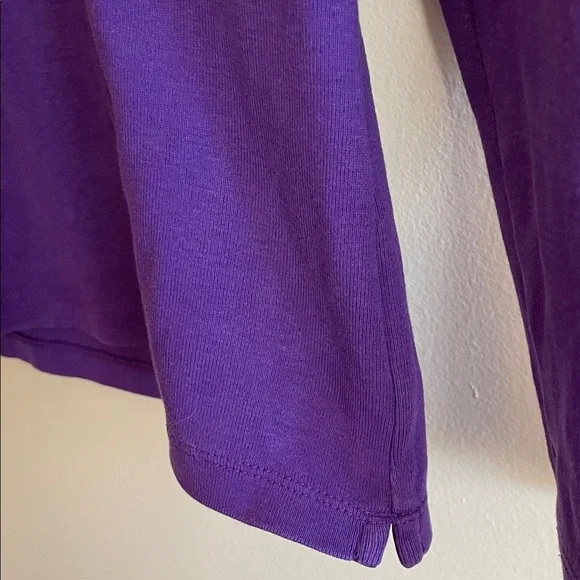 RALPH LAUREN Deep Purple Knit Pullover Crew Neck Tee Top M - Picture 13 of 16